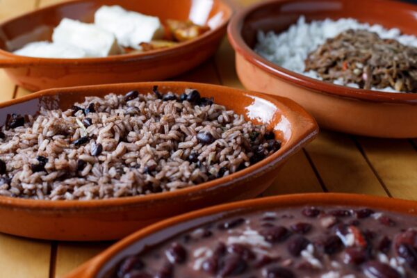Cuban Food including rice and beans