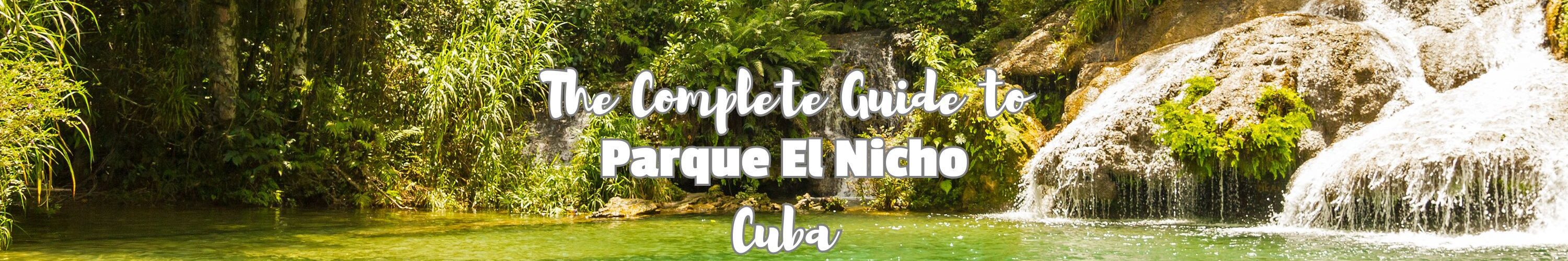 El Nicho waterfall surrounded by foliage